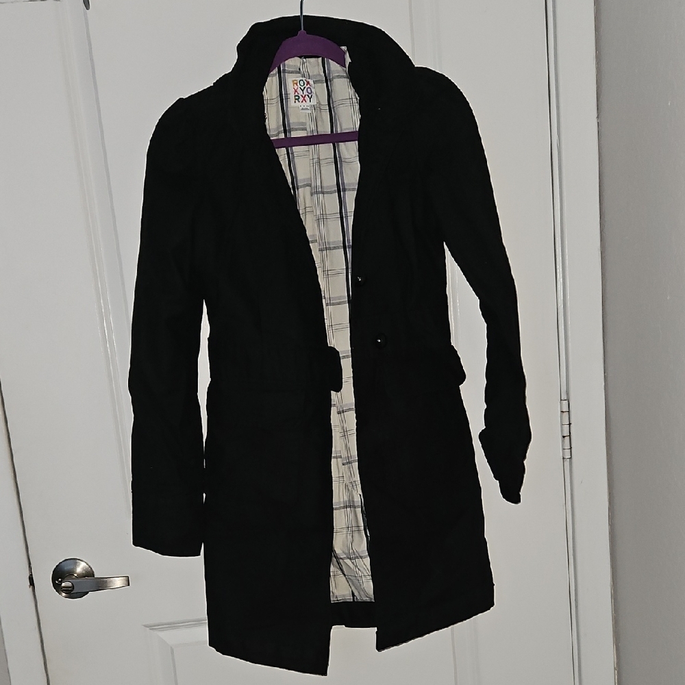 Roxy Woman Black Coat With Removal Hood